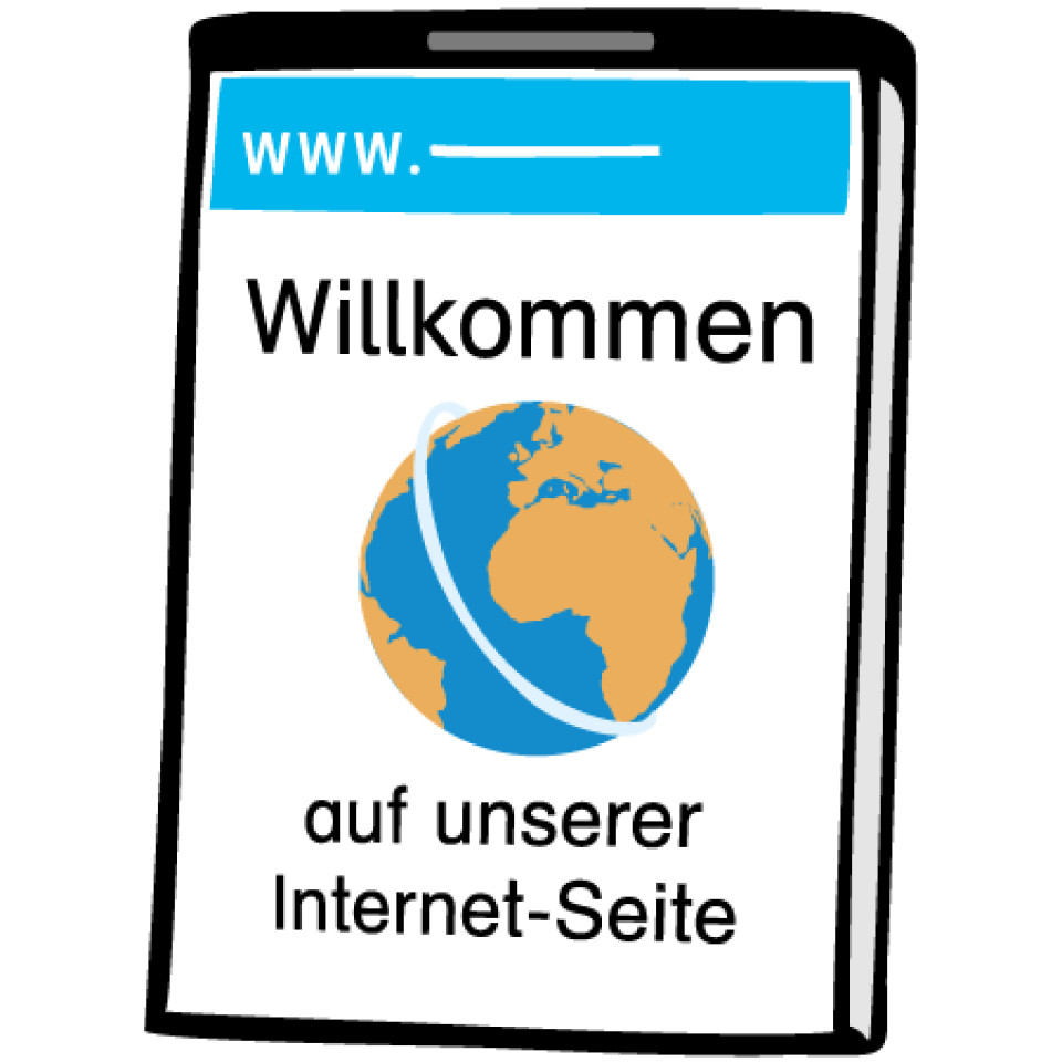 Handy-Bildschirm mit einer Internet-Seite.